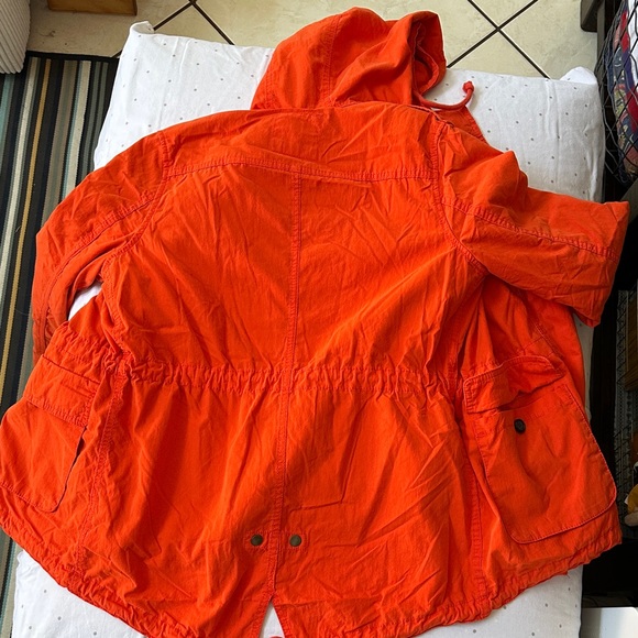 Old Navy Orange Quilted Lined Utility Jacket/Anorak - Picture 10 of 11